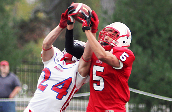 Dayton's Kyle Sebetic (in white) was the PFL's Defensive Player of the Week for a second consecutive week.